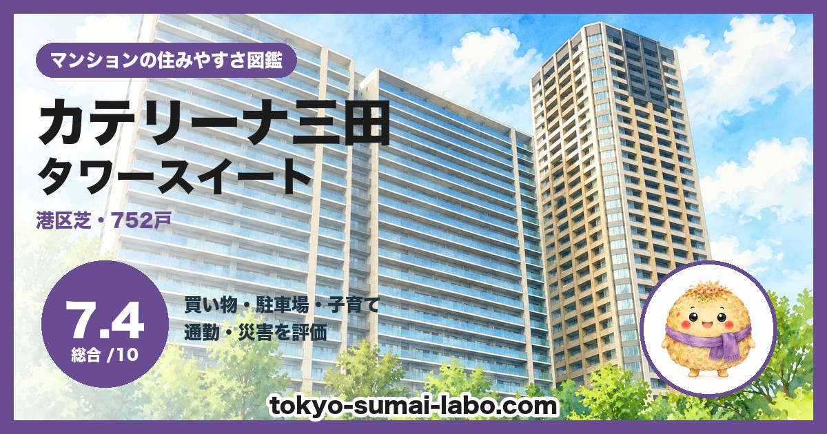 カテリーナ三田タワースイートの住みやすさ(総合7.4)