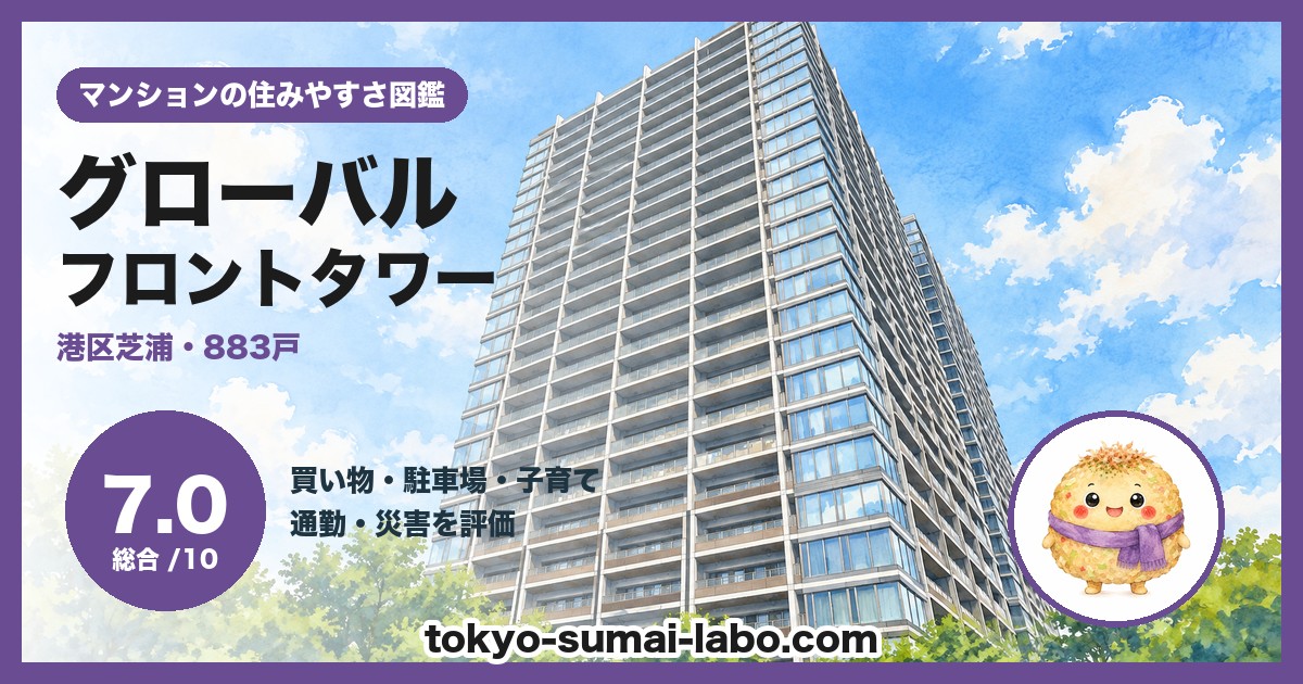 グローバルフロントタワーの住みやすさ(総合7.0)